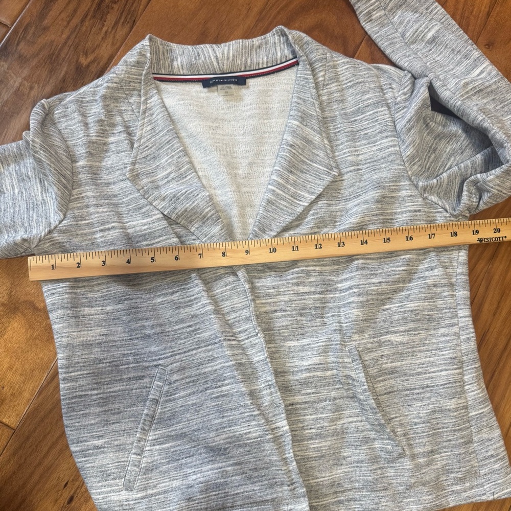 Tommy Hilfiger Heathered Open-Front Jacket - Picture 7 of 7